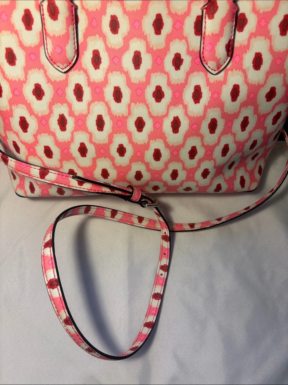 NWOT Kate Spade Laurel Way Evangelie Satchel - Ikat Posy PinK - Full Set!